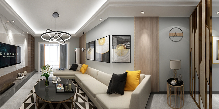 全案家装设计效果图-美的云熙府5栋404室-装修设计方案