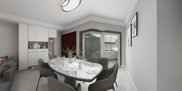 扬州捷致装饰-十里丹堤28-203-装修设计方案