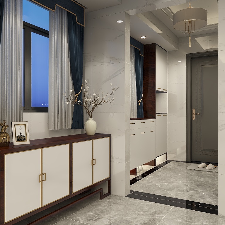 A装潢设计-旭日翠澜园3栋1506房新中式-装修设计方案