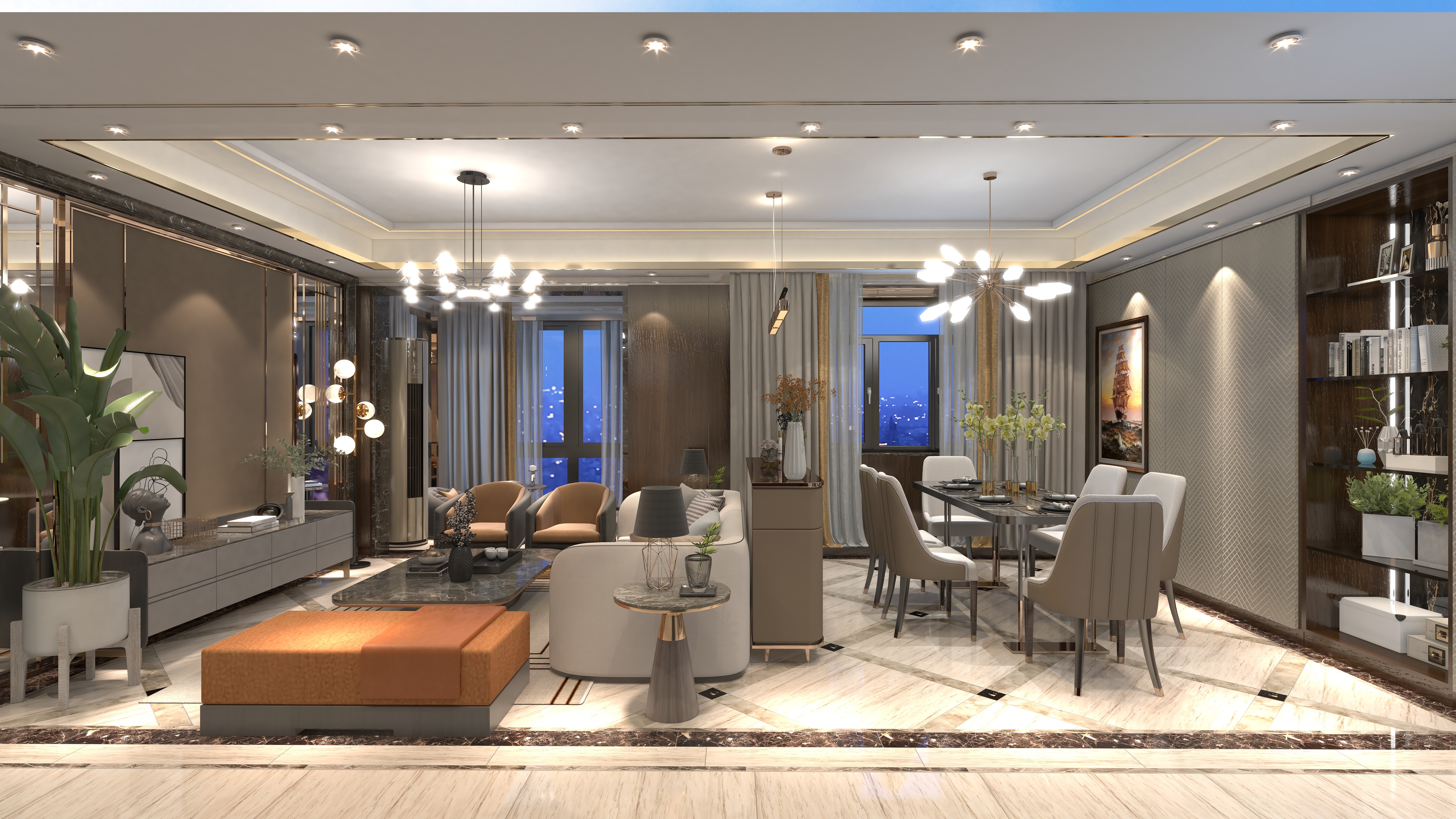 全案设计Mr.Jiang-YF国际-港式现代风格.Designer：Mr.Jiang-副本-装修设计方案