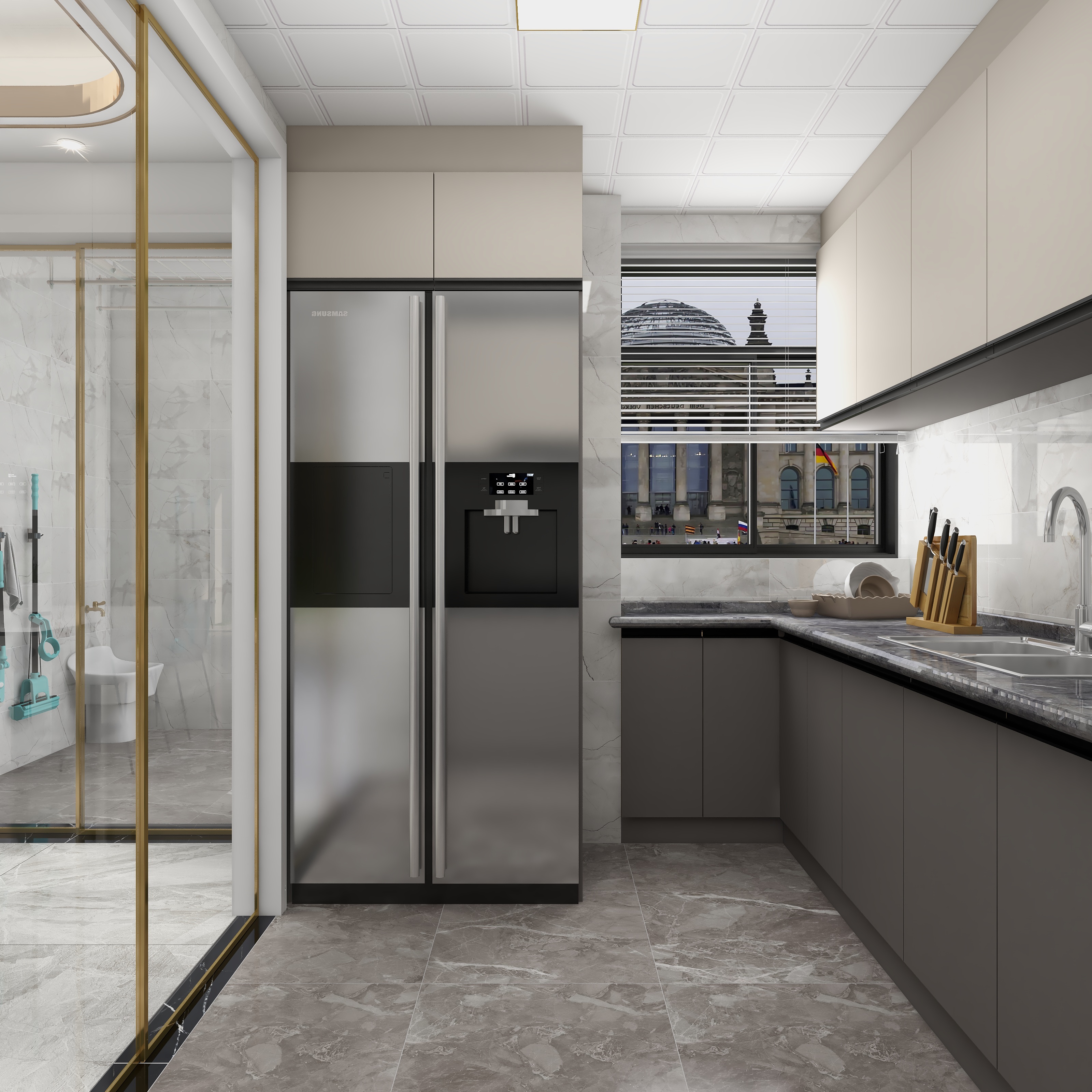 湛智华-美式轻奢174平3房装修效果图