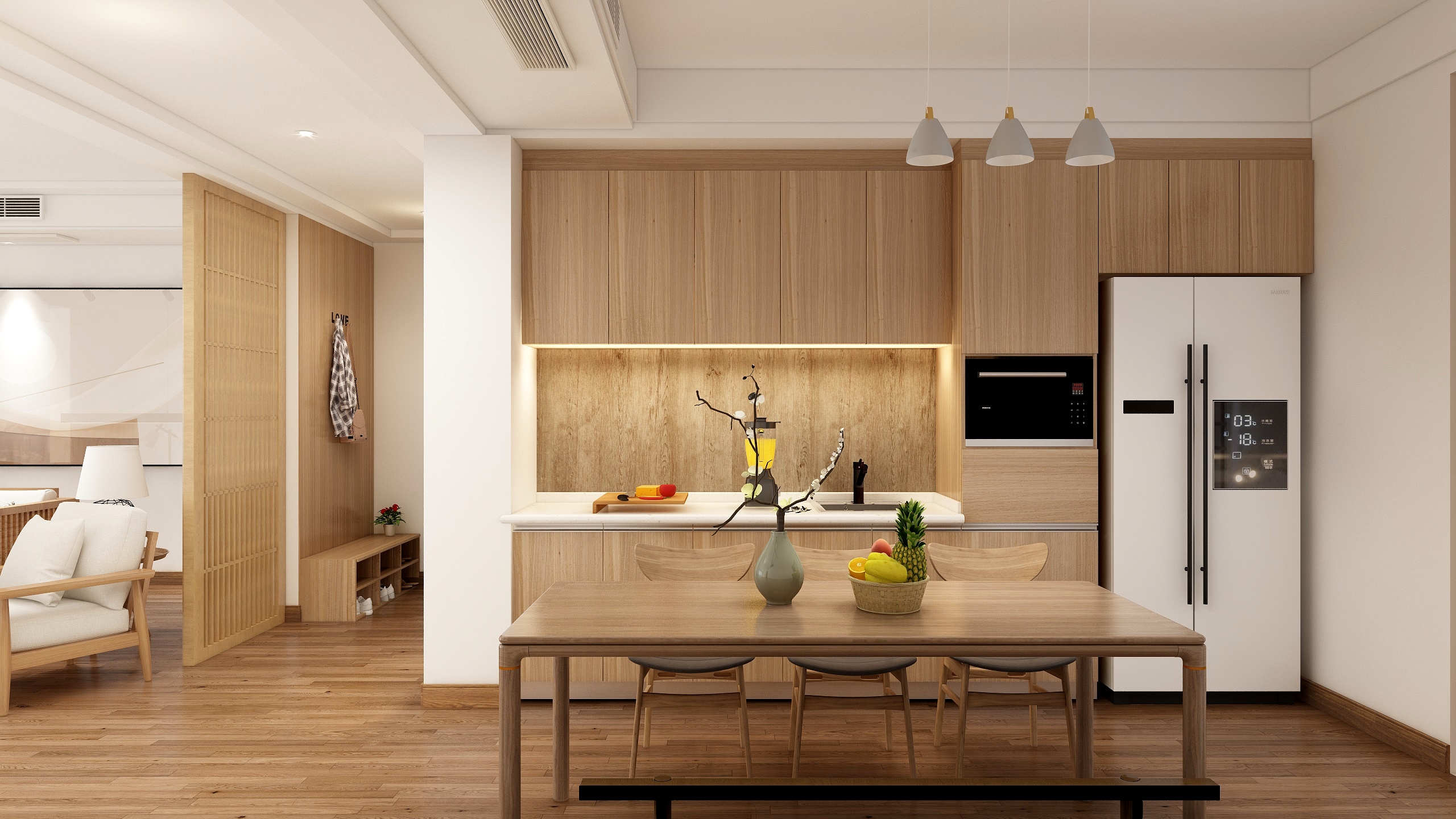 一野生设计师-现代原木风装修效果图