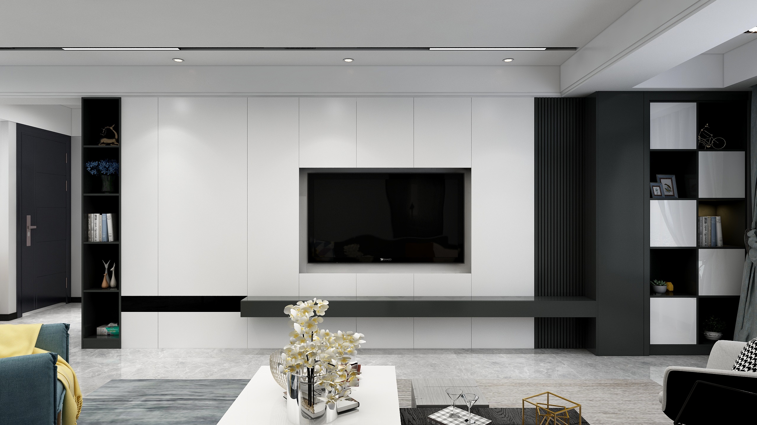 设计师李青阳-现代简约-黑白极简-装修设计方案