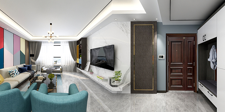 山西卓艺空间装饰-华翔A5-1-802-装修设计方案