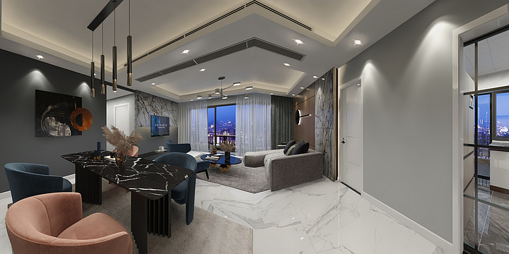 A装潢设计-天誉虹悦24栋03户型现代-装修设计方案