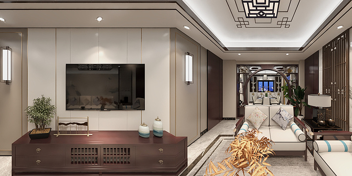 襄阳整家定制-685-中式二层别墅-装修设计方案