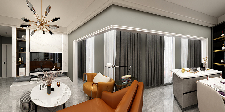 落花流水egiU-瑞和园89.50㎡B户型3室2厅1卫-装修设计方案