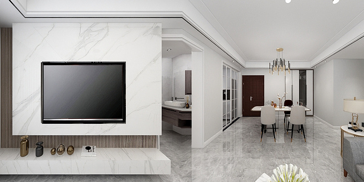 蓝色的三北-江景瑞园，王总-装修设计方案