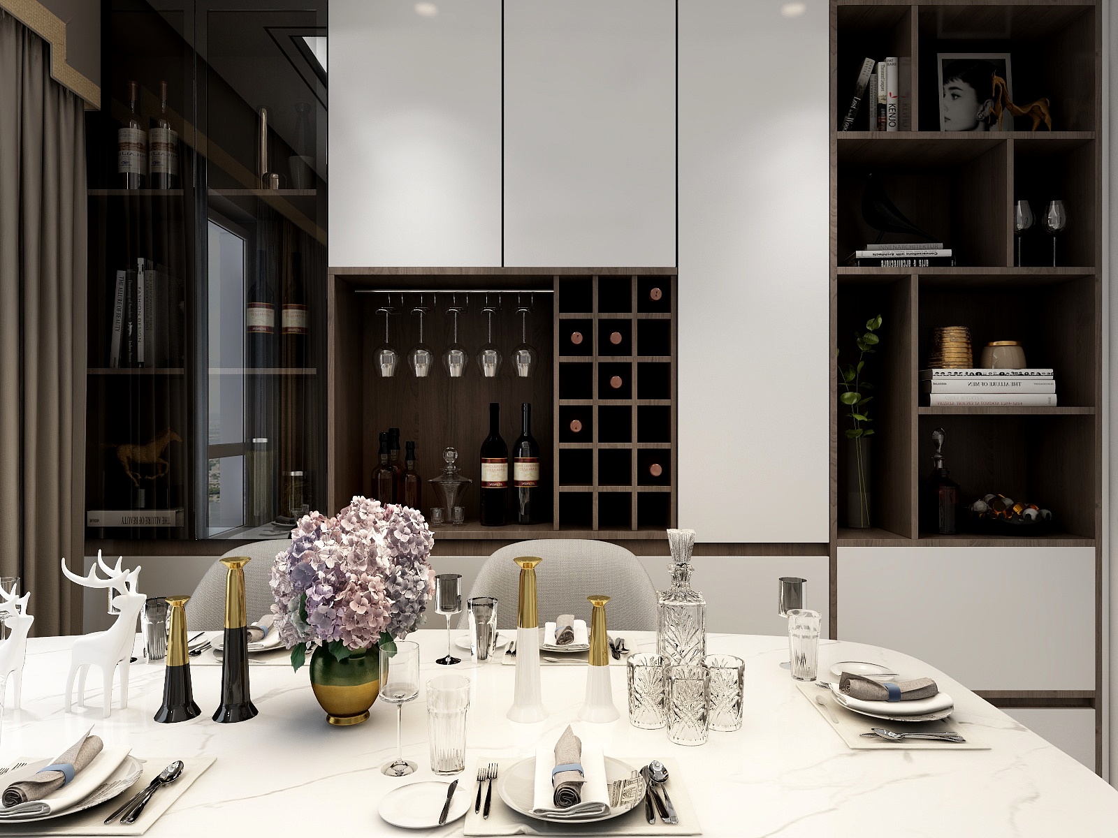 神觉-90方新中式两居装修效果图