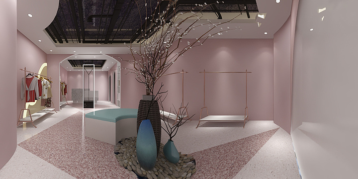 秦巍-【涂白设计】服装店-装修设计方案