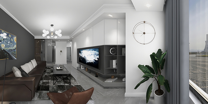 捞一碗月光w-高级灰+极简，高级质感住宅，88平，王岩哥-装修设计方案