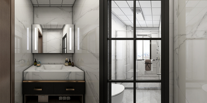 鹏辉室内设计师-启德华府16号楼现代风格-装修设计方案