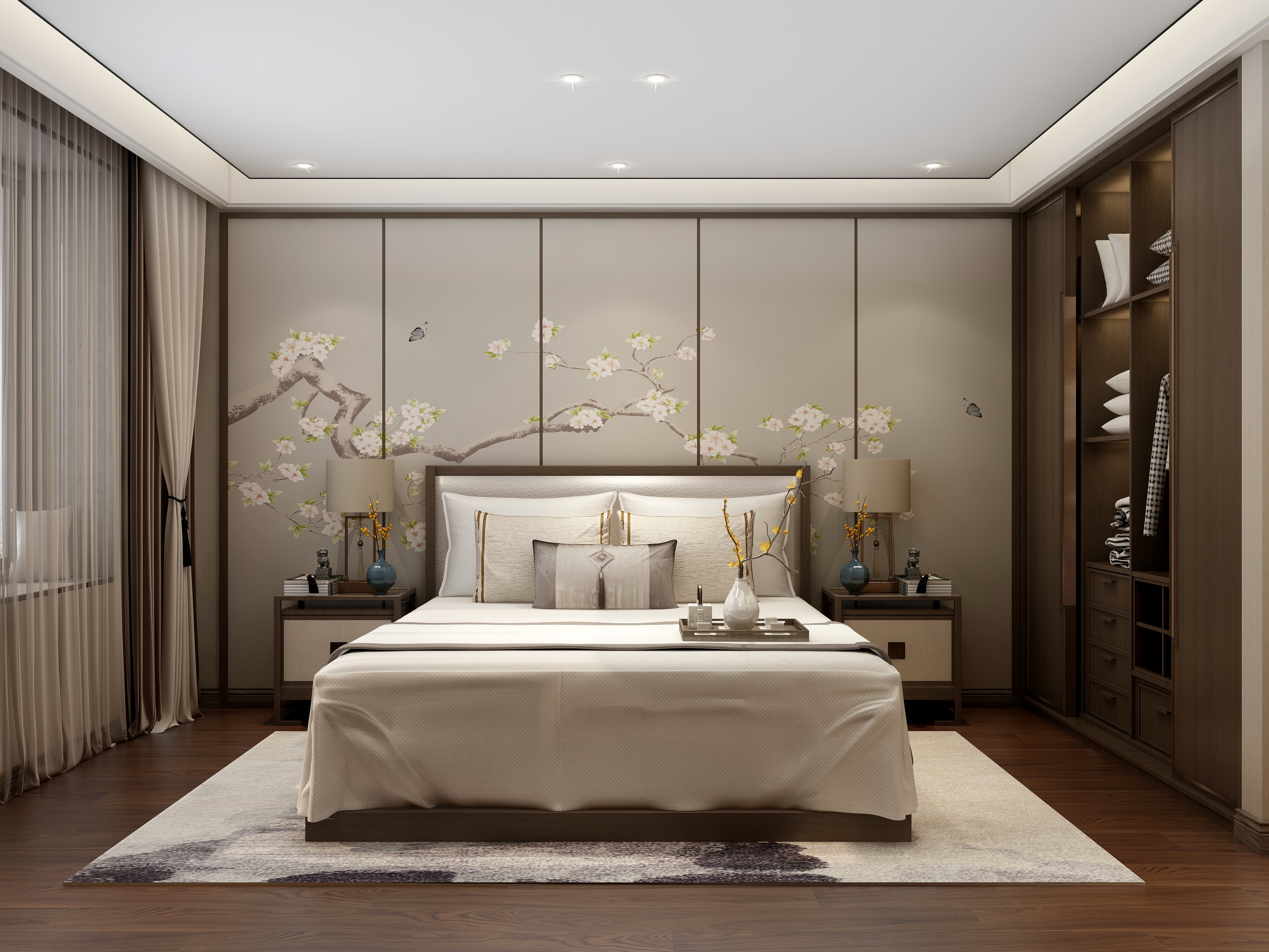 连瑞雪-202方新中式四居装修效果图