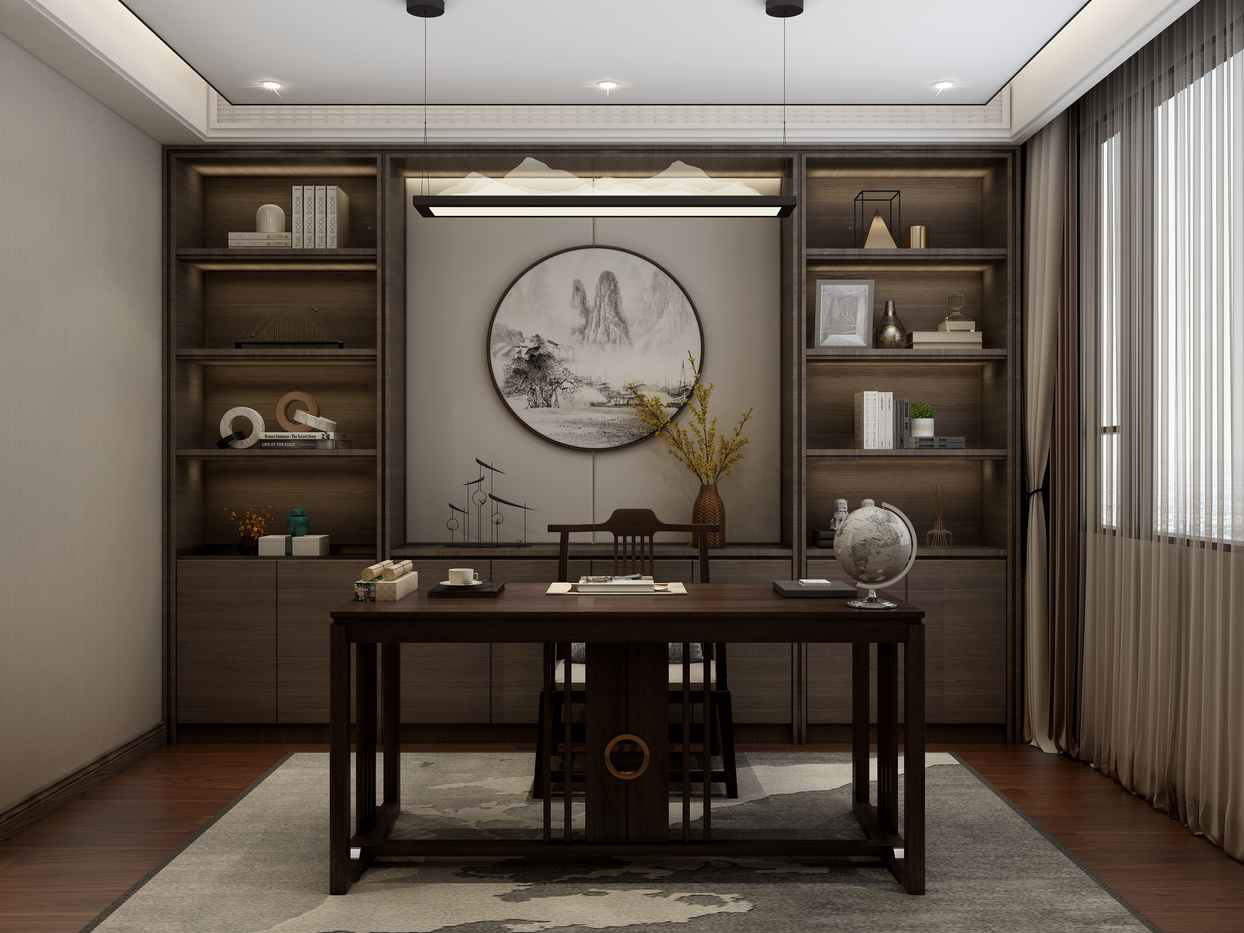 连瑞雪-202方新中式四居装修效果图