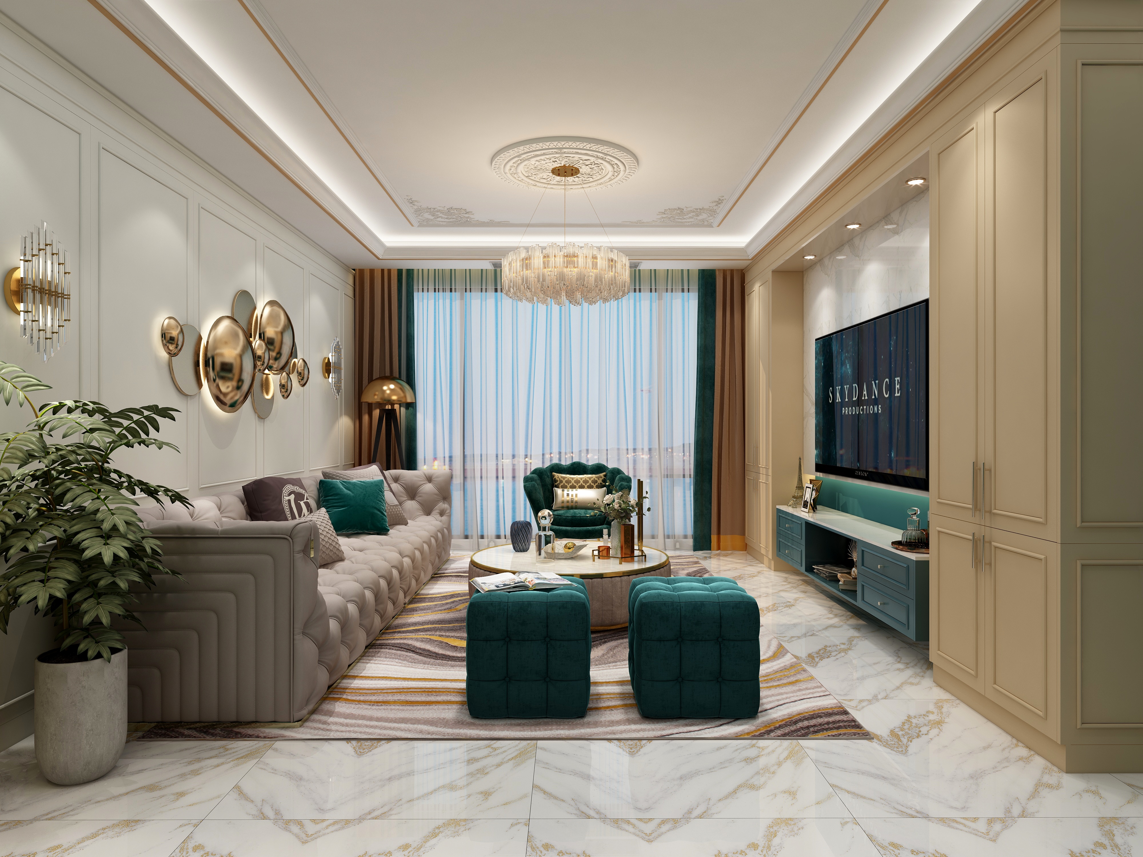 Tim设计_-浪漫法式轻奢装修效果图