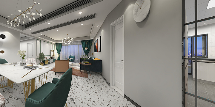 A装潢设计-天誉虹悦24栋03户型北欧风格-装修设计方案