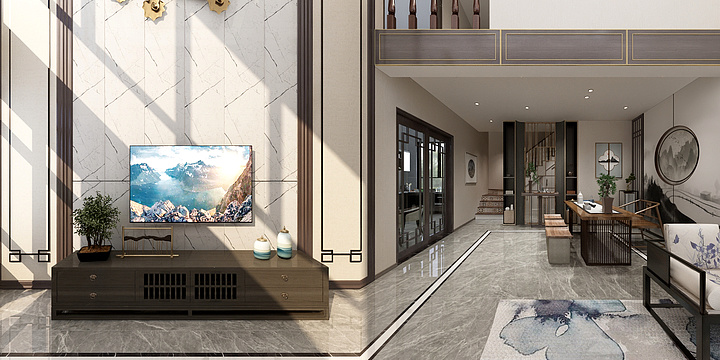 瓴富装饰-自建房新中式简约-装修设计方案