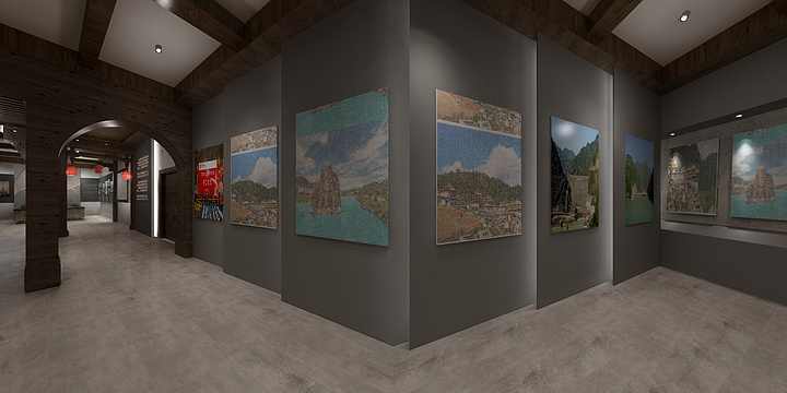 傲雪设计-大坝文史室-装修设计方案