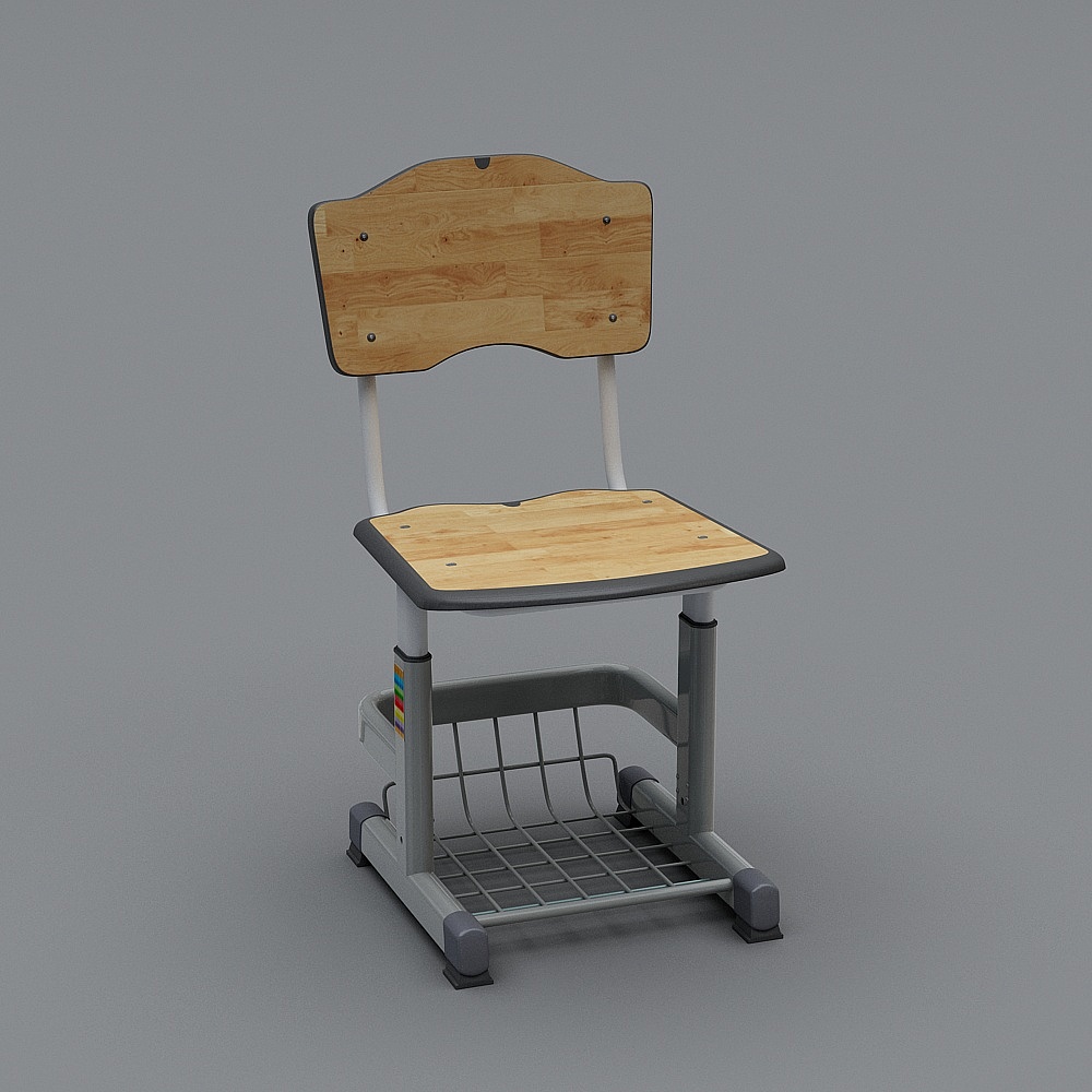 手摇橡胶木（实木）椅3D模型