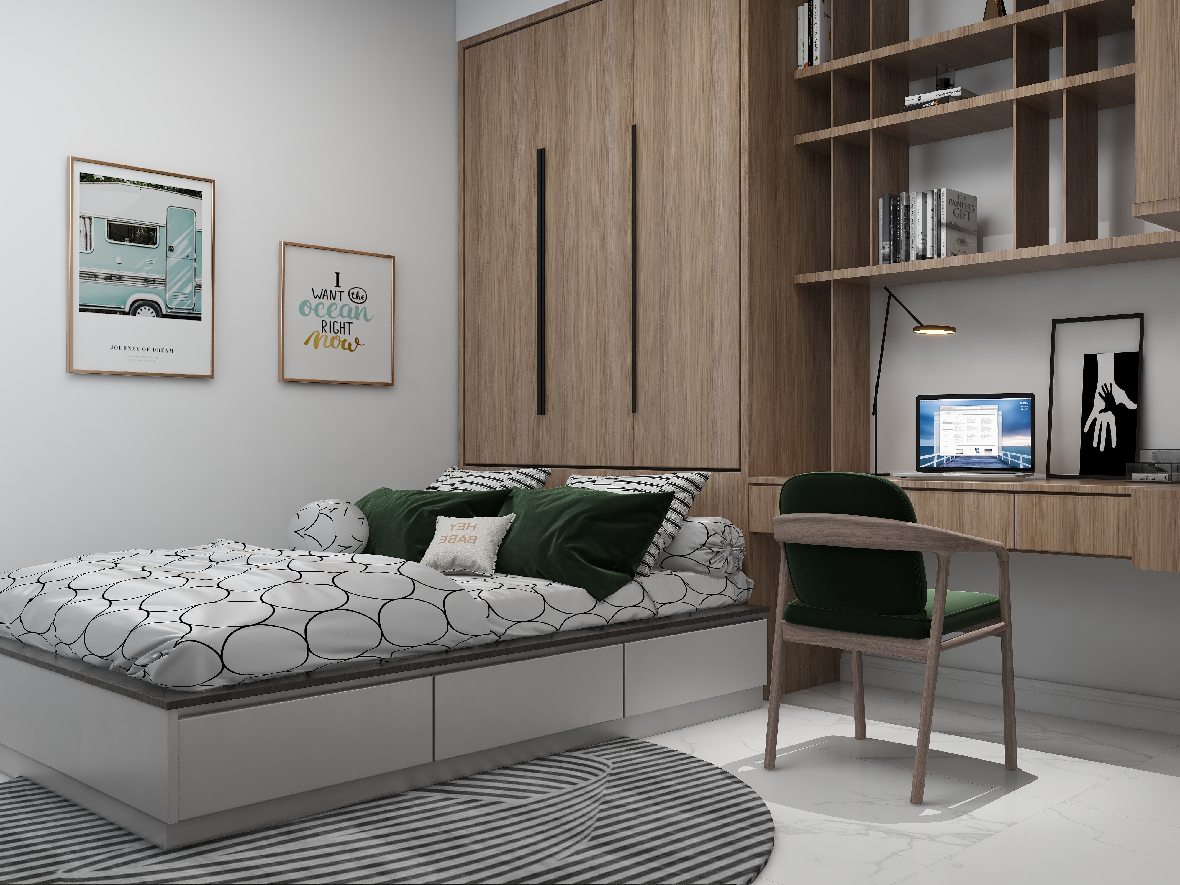 酷渲染Master-106平现代北欧【酷渲染Master】装修效果图