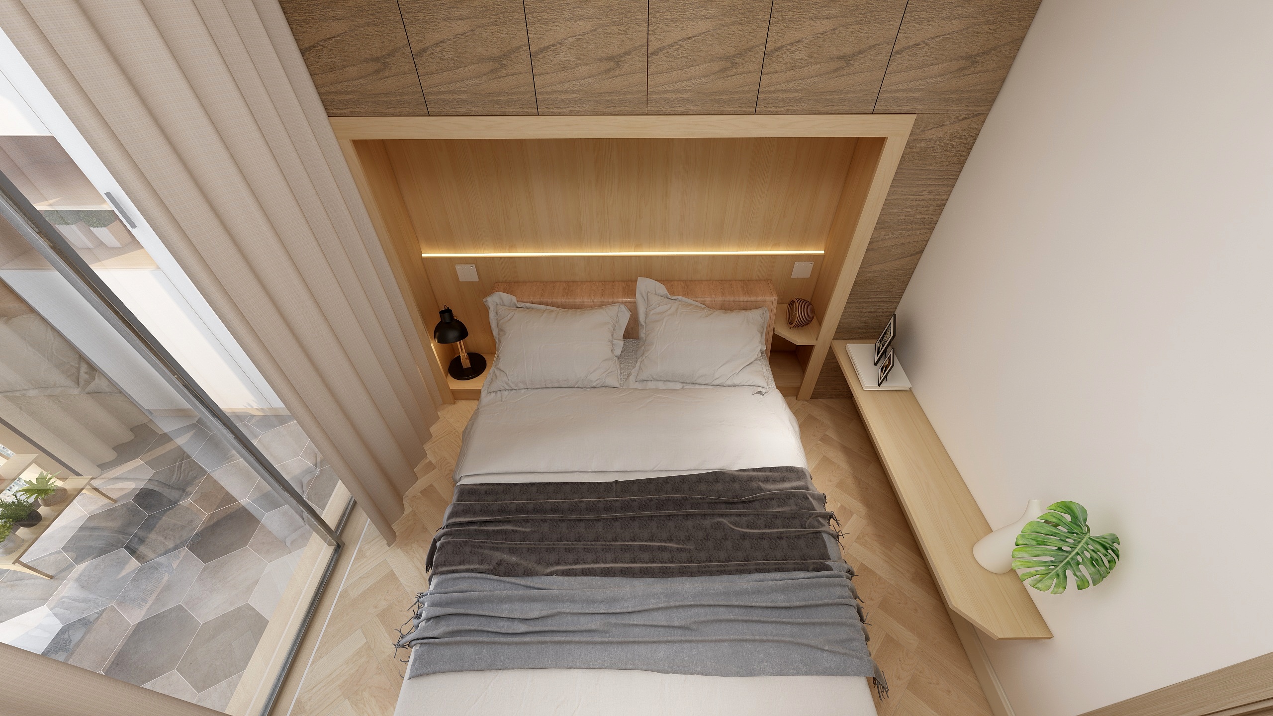 東山团子-简简单单的原木风小三居装修效果图