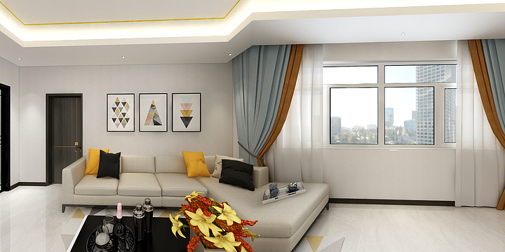 山西卓艺空间装饰-阳光3-2-102-装修设计方案