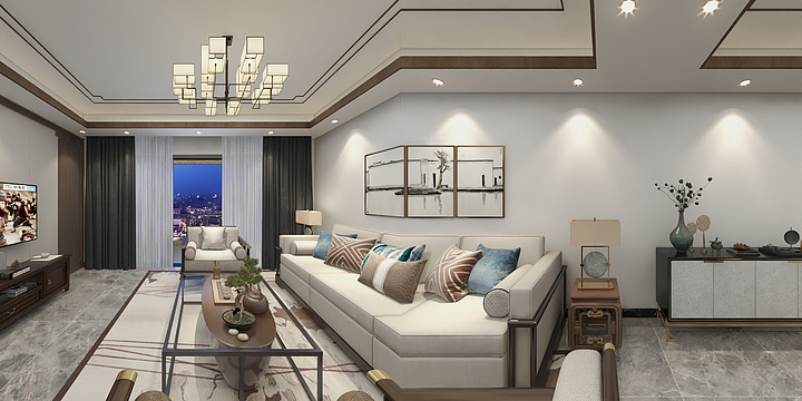 A装潢设计-天誉虹悦33栋03户型欧式-中式-装修设计方案