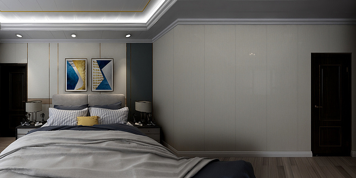 青藤空间建筑设计-现代简约效果图-915-装修设计方案