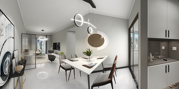 白晓鹏-天汇城张先生【86㎡2A03户型】现代简约-装修设计方案