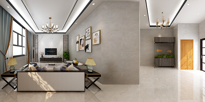 战狼007-奈坑表舅客厅效果-装修设计方案