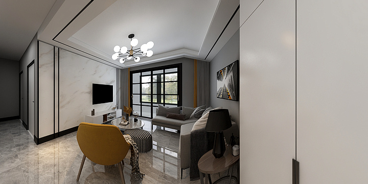 李明逸品全案-华润琨瑜府12-604效果图-装修设计方案