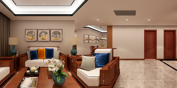 DesignGao-振业泊岸吕总雅居效果展示-装修设计方案