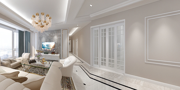 2度的距离-御景湾效果图-装修设计方案