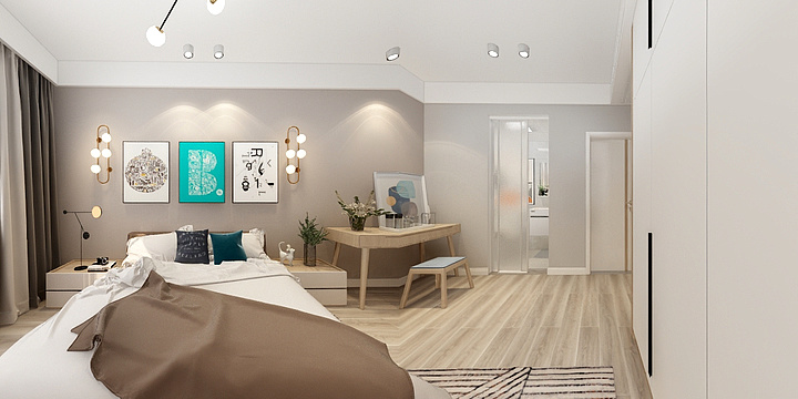 吴承达-金山豪苑-北欧风格-装修设计方案