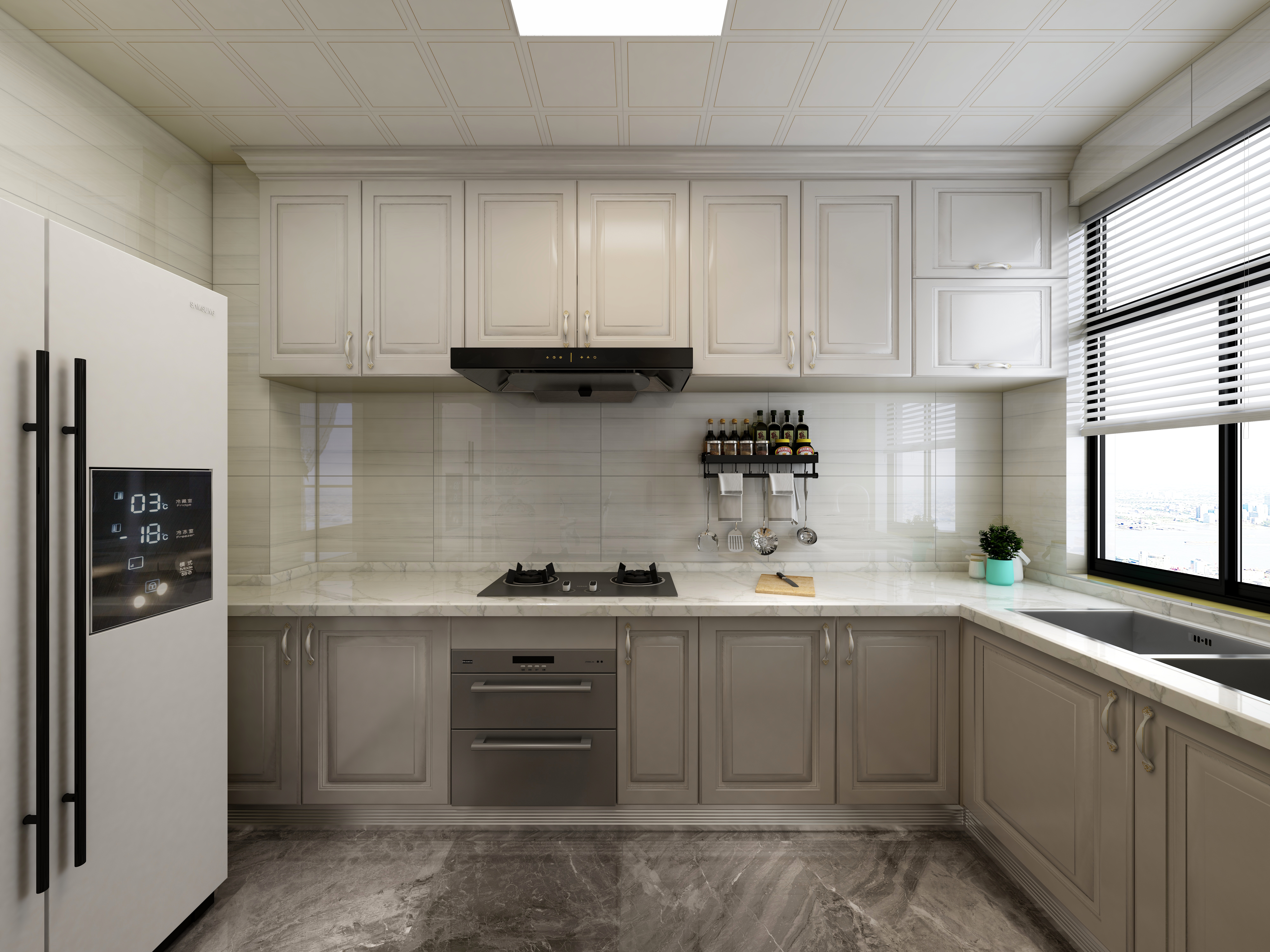 小傲工作室-凤凰城B2户型-法式轻奢装修效果图