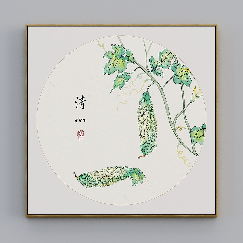 臣萱全屋配画-中式客餐厅玄关装饰画-单幅-知忆L