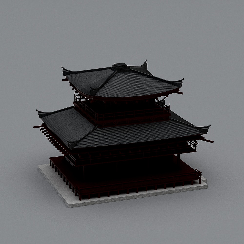 国庆-新中式古建-63D模型