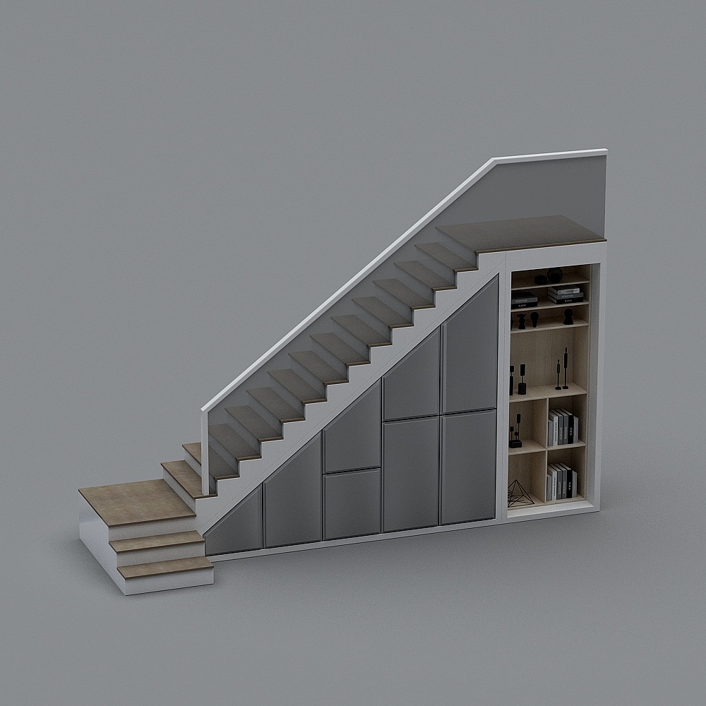 现代简约楼梯 楼梯 楼梯间 楼梯柜 实木楼梯