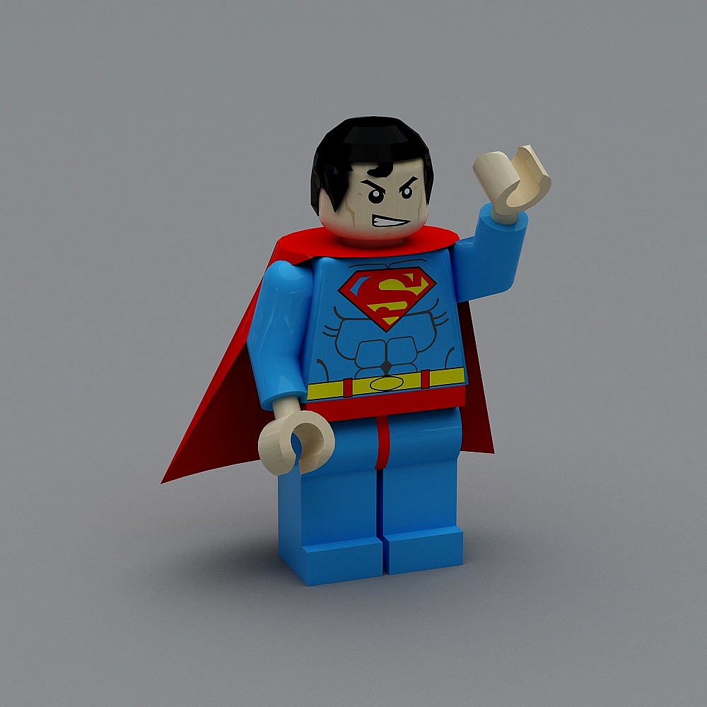 男英雄乐高玩具超人SU免费模型3D模型