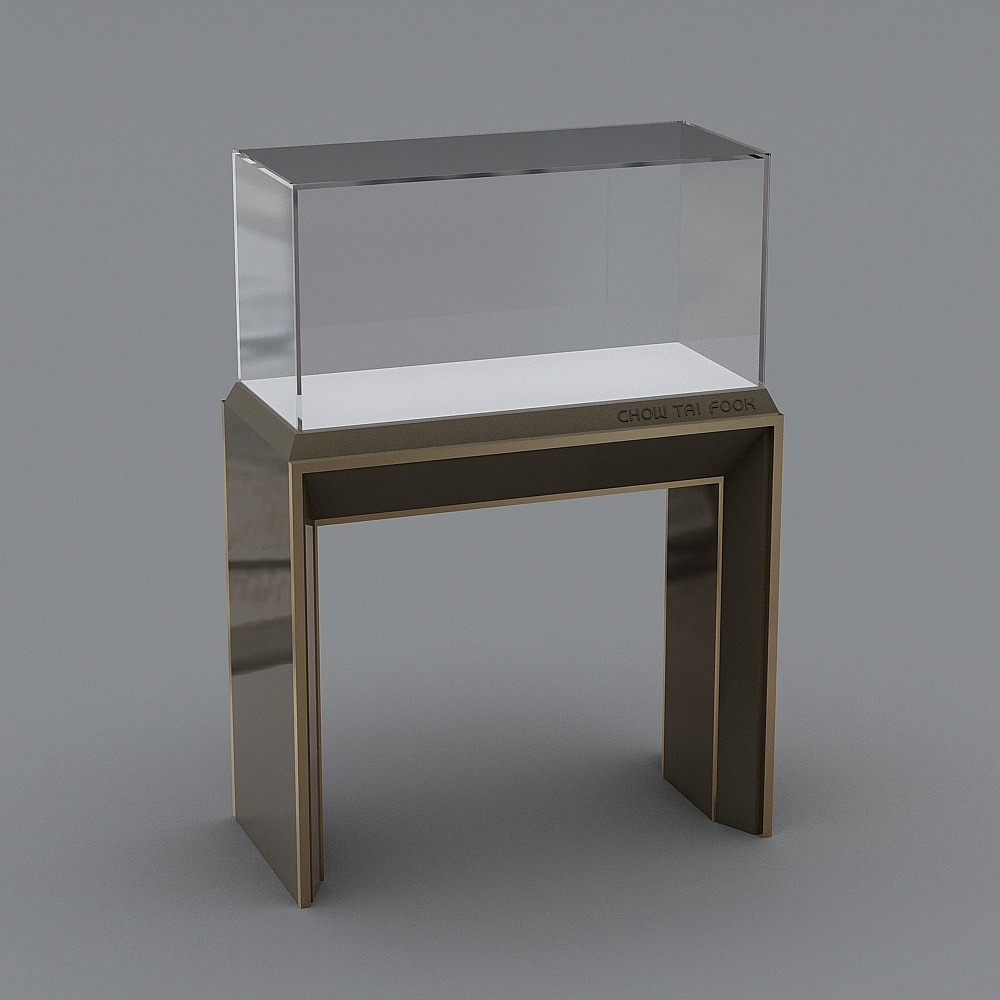 鸿新百汇周大福高展柜1000宽013D模型