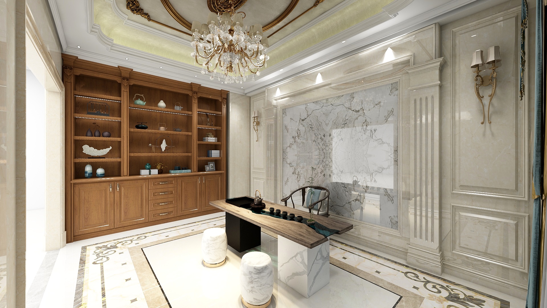 136****1599qNDw-欧式茶室柜-装修设计方案