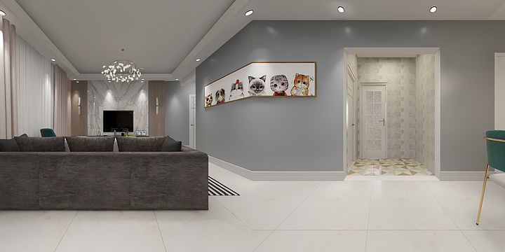 设计杨豪杰-沣东新城沣科花园-北欧-装修设计方案