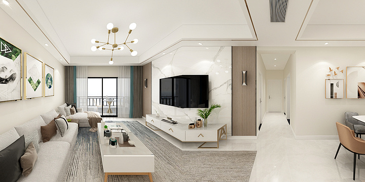 沈灵-御澜山现代风格-装修设计方案