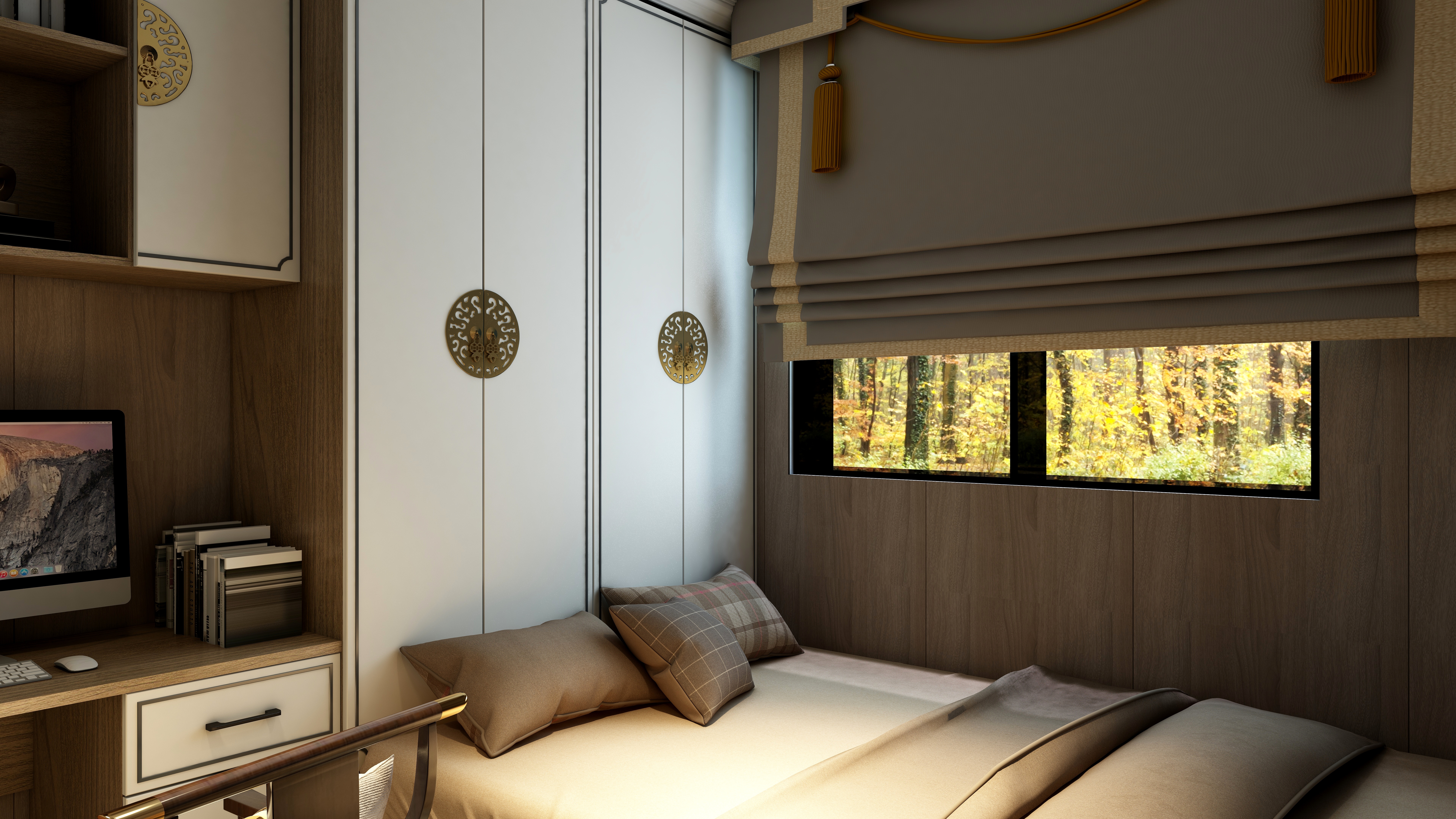 罗卓-新中式136平3居装修效果图