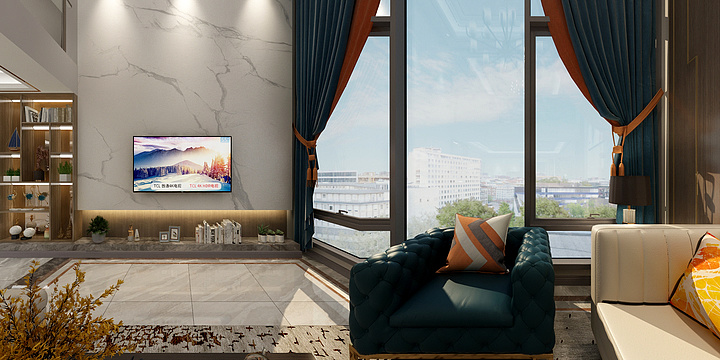 伟7213-现代轻奢别墅两层设计方案-装修设计方案