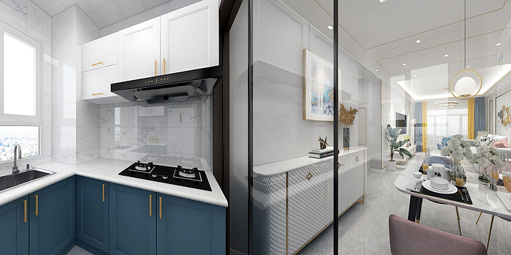 劉丨设计-万科北宁公元106平米轻奢风格-装修设计方案