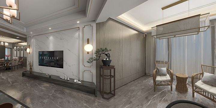 _梁阳.-十里原湾二期新中式-装修设计方案