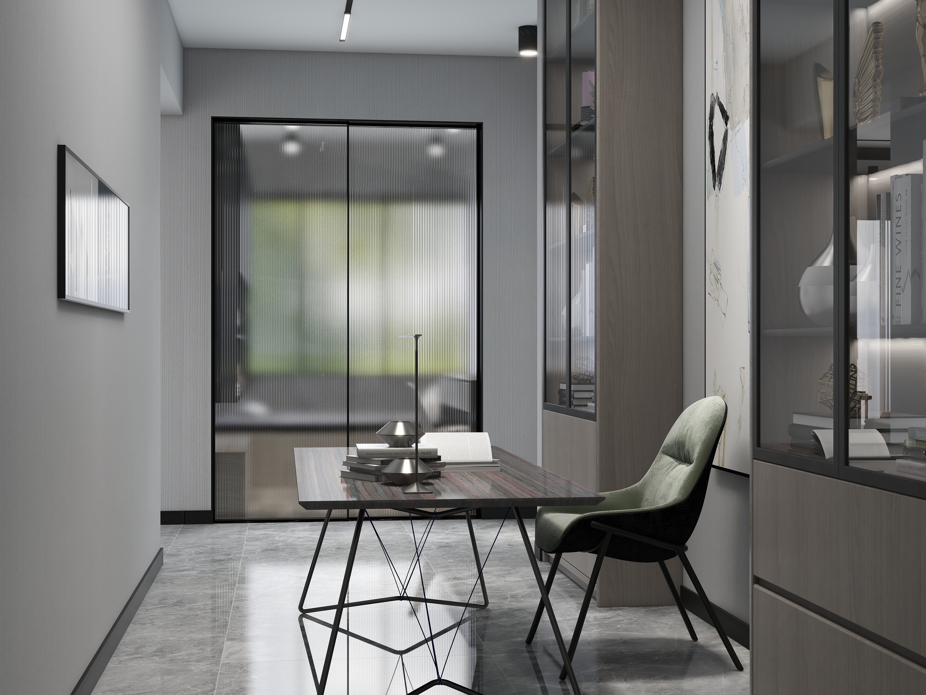 牛嵩山-『冷静』-180㎡简至装修效果图