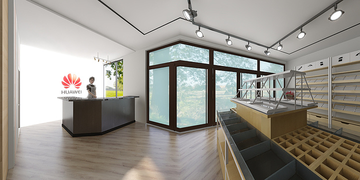 芙莱设计-北王庄眼镜店-装修设计方案