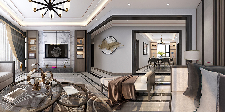 A9室内外设计唐-新中式（羽灰）-装修设计方案
